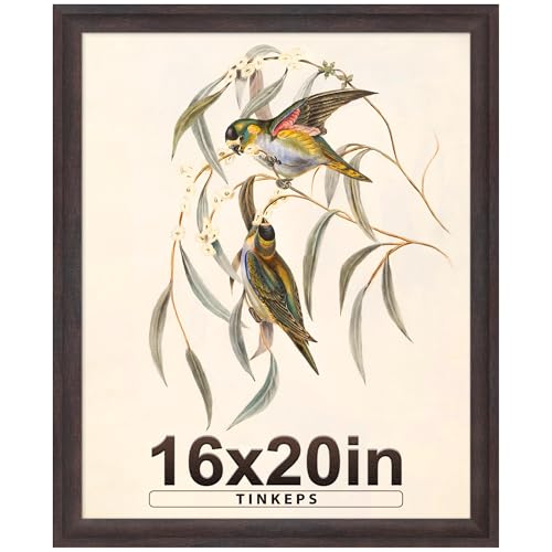 Image of 16x20 Frames as Poster Frames, 1.37-In Wide MDF Frame with Plexiglass, 16 x 20 Picture Frames for Wall, Walnut Brown