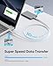 SUNGUY 10Gbps USB C 3.1 Gen 2 Cable, 4FT USB A to USB C 3A Fast Charging & Data Transfer Android Auto Carplay Cable Compatible with iPhone 17 16 15 Pro Max, Galaxy S24 S23 Ultra Note 20, SSD (White)