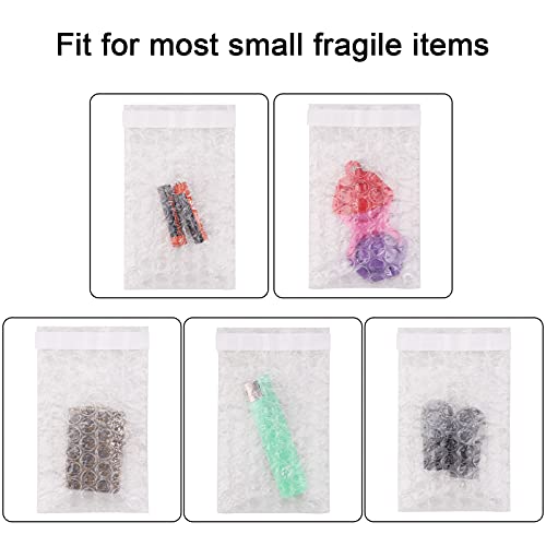 100Pack Small Bubble Out Bag Pouches 3.15\" x 4\" Self-Seal Bubble Pouches Bags, Double Walled Bubble Cushioning Bags, Self-Sealing Protective Wrap Cushioning Bags for Shipping, Packing, Moving - Thumbnail 5