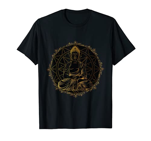 Budismo Espiritual Yoga Meditación Vintage Buddha Mandala Camiseta