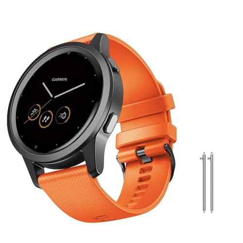 Bracelet silicone 18mm anti-irritation pour montre Garmin Venu 2S et 3S