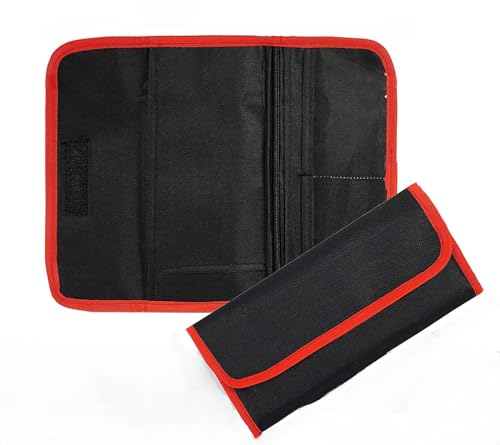Image of Storite 1 Pack Two Wheeler /Car Document Holder (Red & Black-25.5 x 12 cm) | Vehicle Registration & Insurance Organizer with Sleek Design and Secure Storage Fits Driving Licence, RC Book, PUC