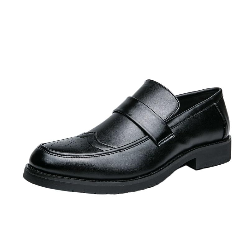 Slip On Loafers Round Toe Wedding Slip-on Mens Wear-Resistant Pu Leather