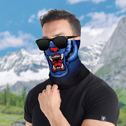 Camo Leaf Neck Gaiter Men's Tree Bark Pattern Windproof Dustproof Balaclava for Hunting or Outdoor Sports