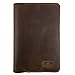 Leather Field Notes Cover, Leather Notebook Cover 3.5 x 5.5 in. with Card and Pen Holder, Handmade Protective Storage for Pocket Moleskine Journal Cover, Book & Notebooks, Notepad Wallet for Travelers (Bourbon Brown)