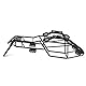 KIMISS Metall-Überrollkäfig, Karosserie-Chassis für Axiales SCX10 Scx10-Käfig Axiales Vollrohrrahmen-Rohrchassis Rc 1 10 RC-Raupen-LKW-Teile