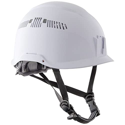 Klein Tools 60149 Safety Helmet, Vented, Chin Strap, Tested To Tough Industrial Hard Hat Safety Standards, White, Large #TOP6