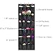 Colleer Shoe Organizer Over Door, shoe rack,24 Big Pockets Hanging Shoe Organizer for Closet Shoes Hanger with 4 Metal Hooks 1 Pack(Black)