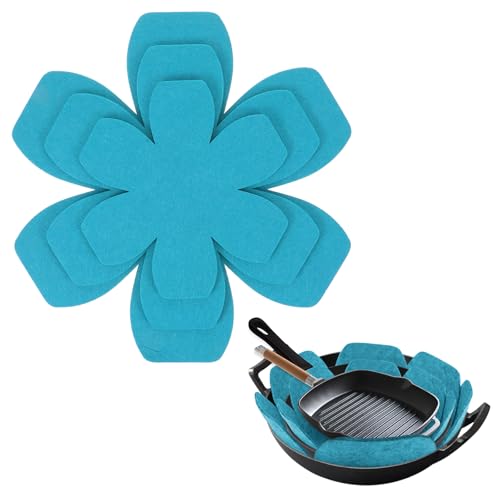 6 Pcs Pan Protectors For Stacking Pot And Pan Protectors Instant Pot Accessories Larger & Thicker Felt Pot Pan Separators Pan Dividers Protectors Anti Slip Pan Pot Dividers For Stacking And Protecting