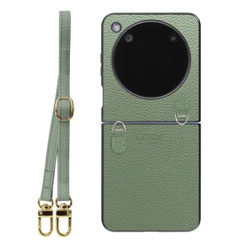 LOOF LUXURY-Flip-SHOULDER �{�v ���U�[ �V�����_�[ �X�}�z�P�[�X for Libero Flip/nubia Flip 5G �p �P�[�X �J�o�[ �܂肽���� �܂肽���݃X�}�z �V�����_�[�X�g���b�v �X�}�z�V�����_�[ �P�[�X �X�g��