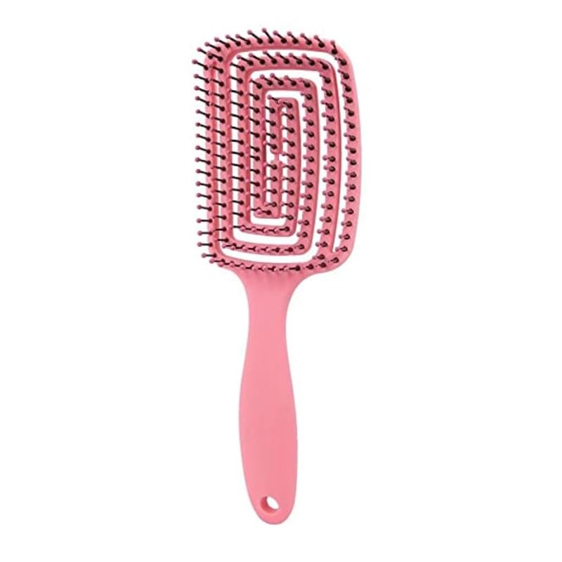 Image of Combelle Vent Hair Brush for Women & Men | Fast Blow Dry Detangling Paddle Brush | Scalp Massage Hairbrush with Flexible Cushion Base | Heat Resistant Styling Brush for Wet & Dry Hair | Pink