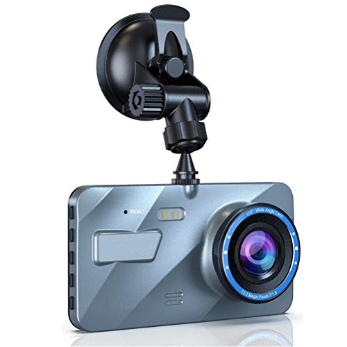 CaméRa De Voiture,Dashcam Double Objectif Voiture Enregistreur De Conduite,4 Pouces LED Full HD 1080P 170 ° Grand Angle avec G-Sensor IntéGré Ect(A) Cover