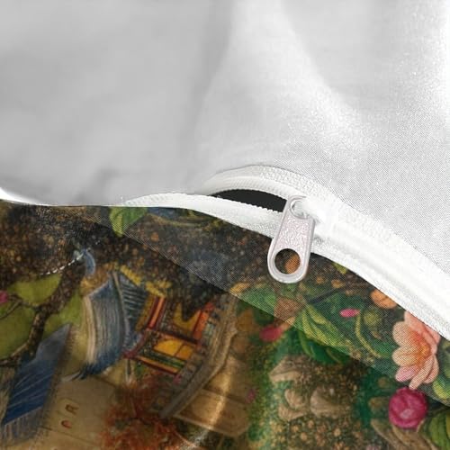 Linge de lit king oiseaux 3D en microfibre premium et finitions soignées - 8