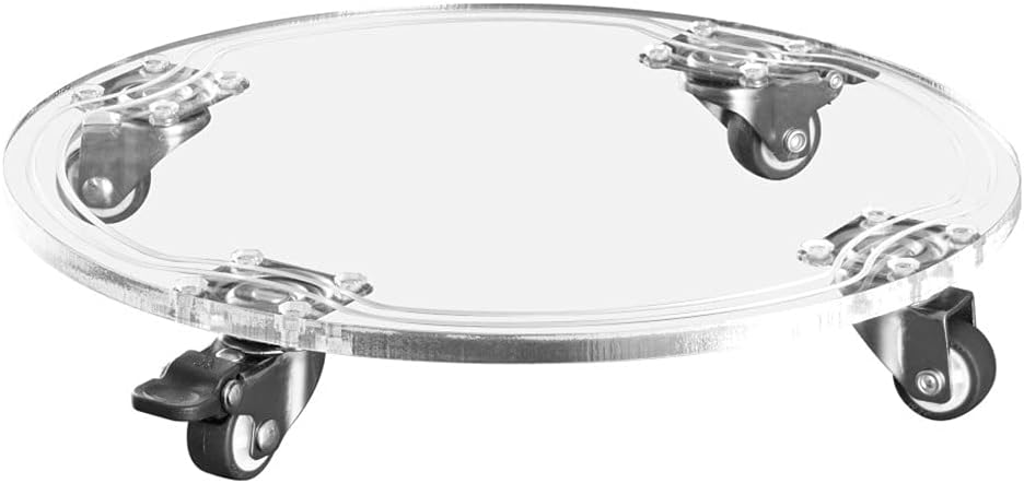 Removable Plant Stand Flower Pot Tray with Universal Wheel Heavy Duty Rolling Potted Rack(320mm)