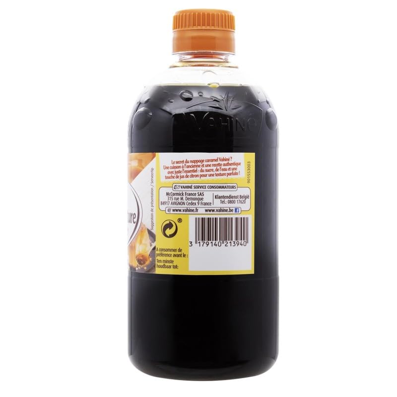 VAHINÉ - Nappage Caramel Nature - Prêt à étaler sur vos desserts - 700G de douceur gourmande - La touche sucrée pour vos créations pâtissières - Lot De 3