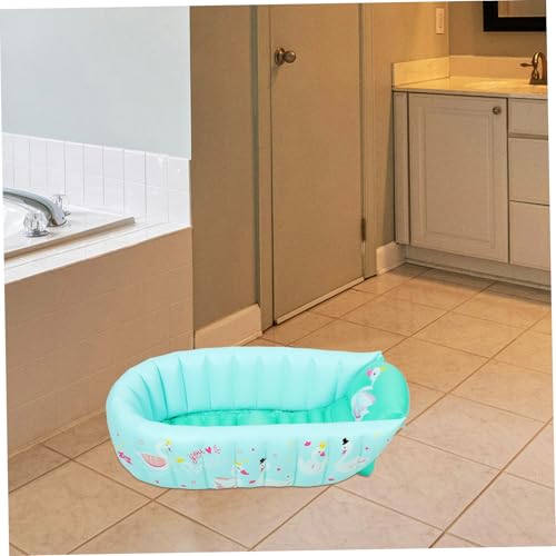 DONFAMDS 加厚素材耐久性ベビーバス 用インフレータブル浴槽 持ち運び便利 新生児 幼児対応 簡単収納 設計 夏のバスムに