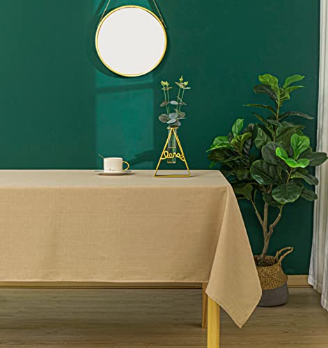 UNIVERS-DECOR Nappe rectangulaire Unie et imprimée 140 x 240 cm antitaches (Nappe Rectangle 140 x 240 cm, Beige)