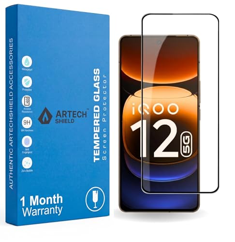 Image of Military-Grade UV Tempered Glass for IQOO 12 & Neo 9 Pro, 9H Hardness, Edge-to-Edge Coverage, Bubble-Free Easy Install