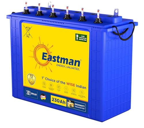 Image of Eastman EM23060TT | Tall Tubular | 230 AH Inverter Battery |Warranty 72 (36+36) Months for Home & Office