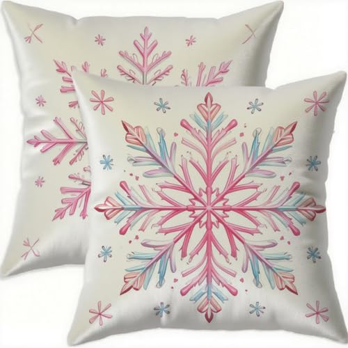 Taie oreiller double face imperméable en velours rose 65x65cm