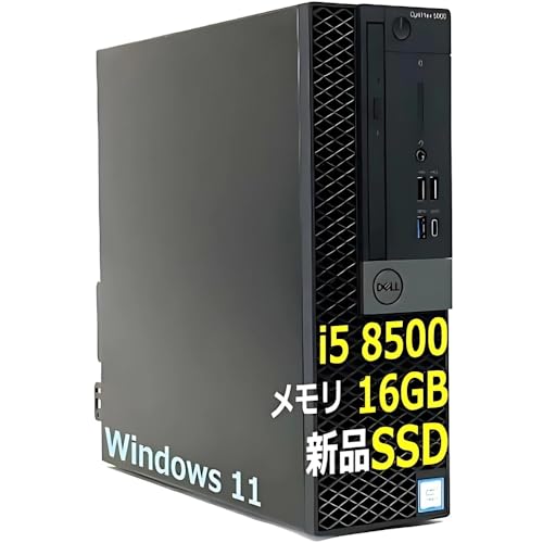 【整備済み品】TcaraT デスクトップパソコン DELL OptiPlex 5060 SFF 第8世代 i5 8500 16GB メモリ SSD 512GB 無線LAN(WiFi) 正規版 Windows 11 Pro 高速 安定 すぐ使える