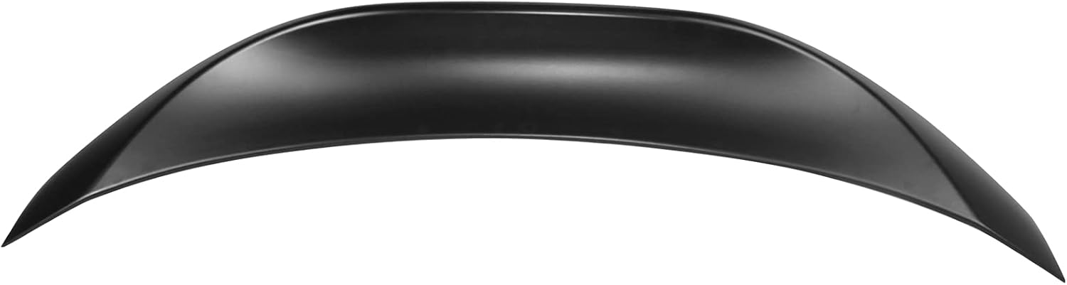 IKON MOTORSPORTS, Trunk Spoiler Compatible with 2013-2016 Scion FR-S & 2013-2020 Subaru BRZ & 2017-2020 Toyota 86, L Style Unpainted Black ABS Plastic Rear Trunk Lid Spoiler Wing Lip