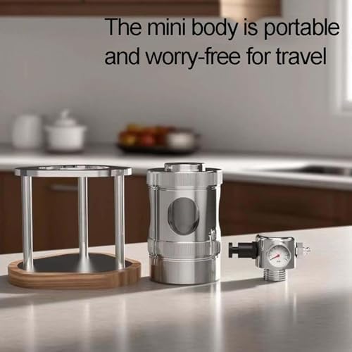 Manual Espresso Coffee Maker, 16 Bar Stainless Steel Pressure Machine, Portable Air Pressure Coffee Maker with Gauge for Home & Camping Use