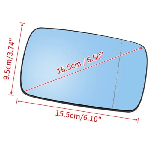 Espejo retrovisor lateral calefactable BMW E39 525i 528i 530i 540i izquierdo azul 3