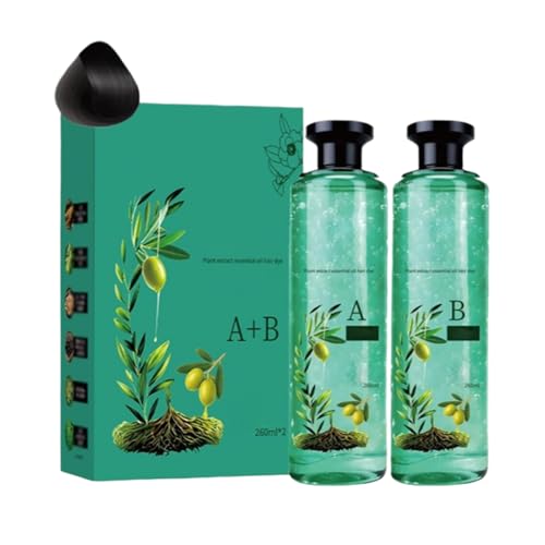 Byuexhp Tinte Capilar Mujer - 2 Piezas Cobertura de Canas Duradero Colorante | Kit de Tinte para Cabello | Para Mujeres Hombres Mayores Uso en Casa y Rutina Diaria