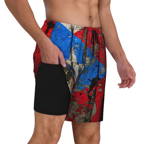 Puerto Rico Wallpaper Flag Print Men Stylish Functionality Swim Trunks Breathable Beach Shorts Surfing Gym Fishing3