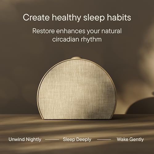 Image of Hatch Restore 3 Sunrise Alarm Clock, Sound Machine, Smart Light (Greige) - White Noise, Screen-Free Sleep Routine