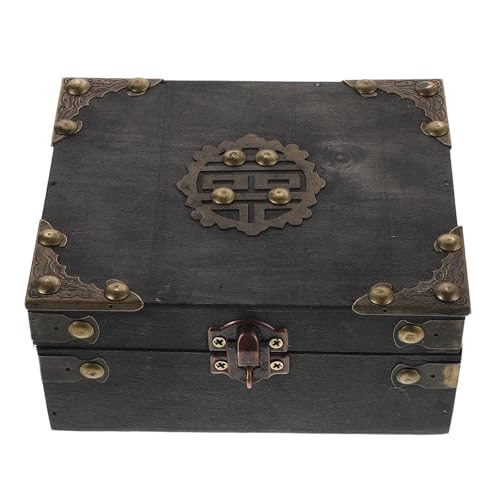 Angoily Boîte à Souvenirs Puzzle Vintage en Bois avec Serrure à Combinaison, Organisateur Portable Polyvalent pour Jeux D'évasion et Rangement Décoratif