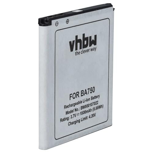 vhbw Batería Compatible con Sony Ericsson Xperia Sola, IS11S, ARC, X12, P, Acro SO 02C, Acro IS11S móvil, Smartphone (1500 mAh, 3,7 V, Li Ion)