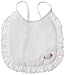 Raindrops Eyelet Girl Bib, Pink Bud