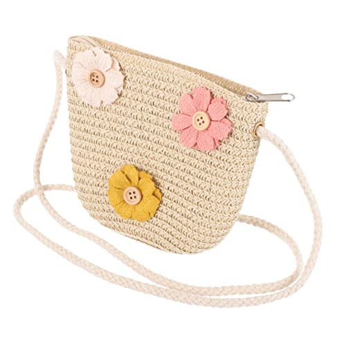 VALICLUD 2 Pçs Bolsa De Tricô Infantil Bolsa Tiracolo De Palha Bolsa Tiracolo De Verão Bolsa De Ombr