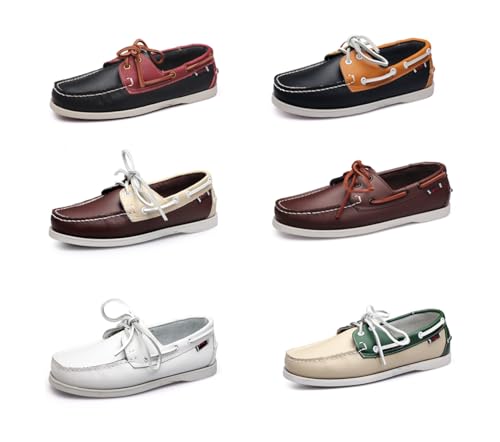 TangDao Mens Penny Loafers Slip On Leather Driving Boat Shoes Business Casual Lace Up Moccasins Shoes4