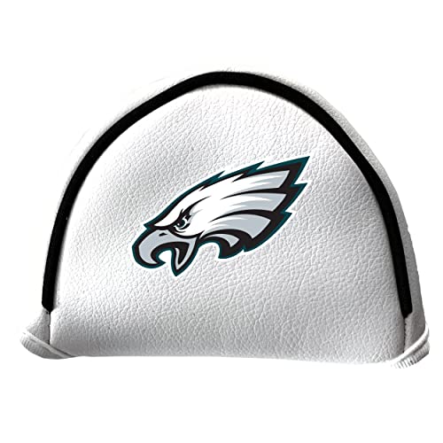 Team Golf NFL Putter Cover - Mallet White, Fits Most Mallet Putters, Easily Slips on and Secures with Hook-and-Loop Fastener Closure