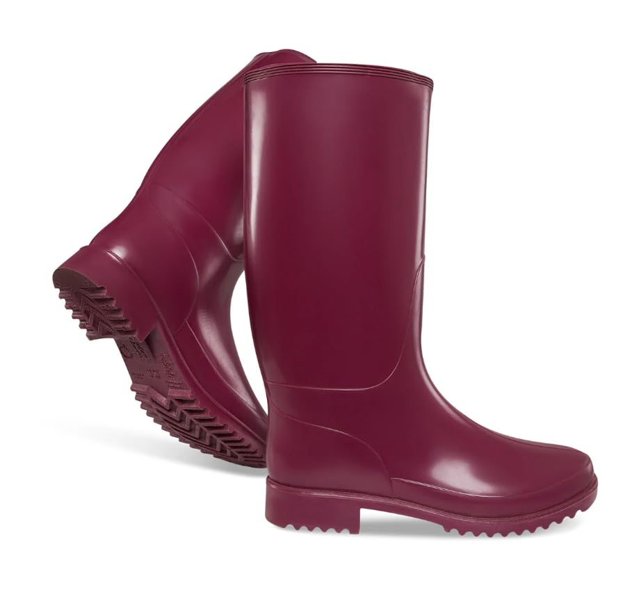 CROYDON Women's Tiffany Tabea Rain Boots Waterproof for Gardering | Fishing | Farming | Agriculture | Multi-Season | Durable Slip Resistant (WINE, US Footwear Size System, Adult, Women, Numeric, Narrow, 5)