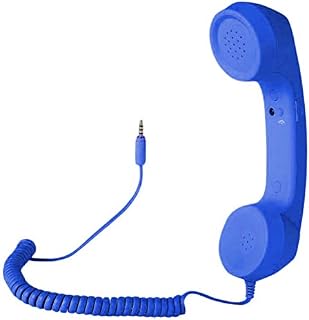 Retro Handset, Cell Phone Handset Anti Radiation 3.5mm Mini Microphone Speaker for iPhone