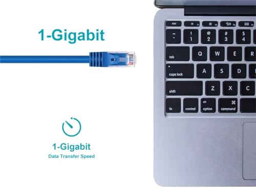 Monoprice Cat6 Ethernet Patch Cable - 75 Feet - Blue | Network Internet Cord - Snagless RJ45, Stranded, 550Mhz, UTP, Pure Bare Copper Wire, 24AWG - Flexboot Series by Monoprice - Image 5
