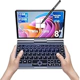 KOOSMILE Mini Laptop, Small Laptop Win11 Pro 8 inch HD Touch Screen 2-in-1 Pocket PC 12GB LPDDR5 RAM, 512GB/1TB SSD Wi-Fi 6,BT 5.2,HDMI,2MP Camera Convertible Laptop (P8-12GB+512GB)