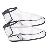 POPETPOP 1 ペアヘアサロン用防碎发鞋套 大号 製 髪の毛 護シューズカバー デ