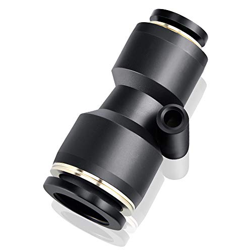 Tailonz Pneumatic Straight Reducing 1/2" Tube Od X 1/4" Tube Od Tube Od Push To Connect Tube Fittings Push Lock Pg1/2-1/4 (Pack Of 10) #TOP4