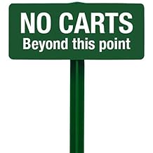 Golf Course Signs NO CARTS BEYOND THIS POINT