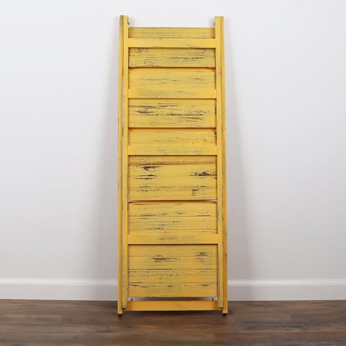 image for Milltown Merchants Ladder Shelf - Distressed Bookshelf - Rustic Ladder