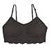 Coobie Seamless Lace Back Scoopneck Bra- Charcoal, Full Size