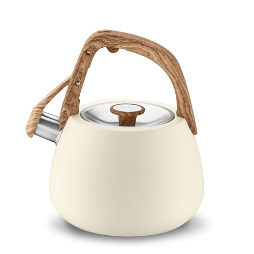 Cuisinart® Sweet Retreat 2 Qt. Tea Kettle - Matte Cream (Wood Finish Handle)