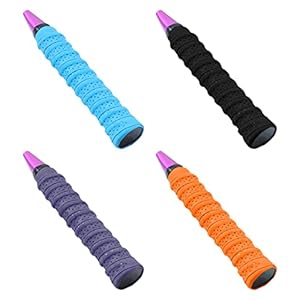 Misazy Griffband Tennisschläger, 4 Stück Griffband Badmintonschläger Griffband Squash Schläger SchweißAbsorbierend rutschfest Atmungsaktiv Schlägerband für Tennis Badminton Squash Sportarten