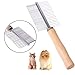 Produktbild GYC Edelstahl einziehbare Haustier Rechen Kamm Welpe Katze Haarbürste Haustier Pflege Edelstahl Stifte Reinigungsbürste Holzgriff Zweireihige Kamm Haustierzubehör