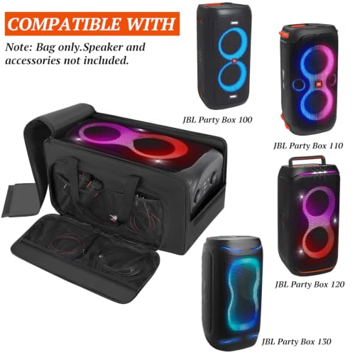 OUUTMEE Speaker Carrying Case Compatible with JBL Party Box 100/110/120/130,Portable Speaker Travel Tote Bag Fits for JBL PartyBox 100/110/120/130 for Outdoor Travel by OUUTMEE - Image 2